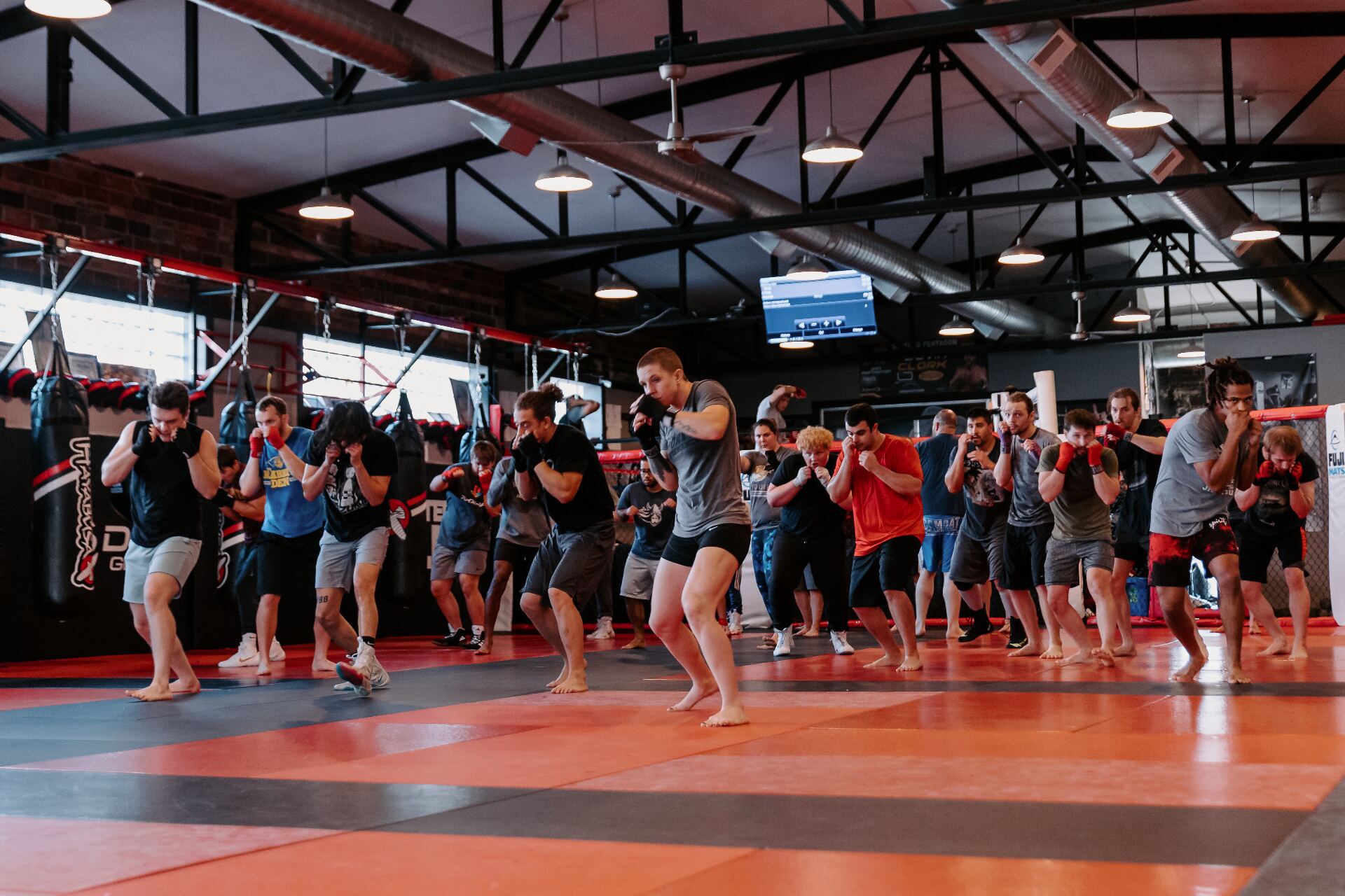 Adult boxing training session at Next Edge Academy